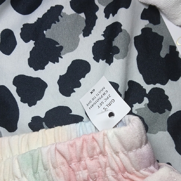 Jessica Simpson Kids Tie-Dye Matching Set - Pink, Blue, Yellow - Picture 8 of 8